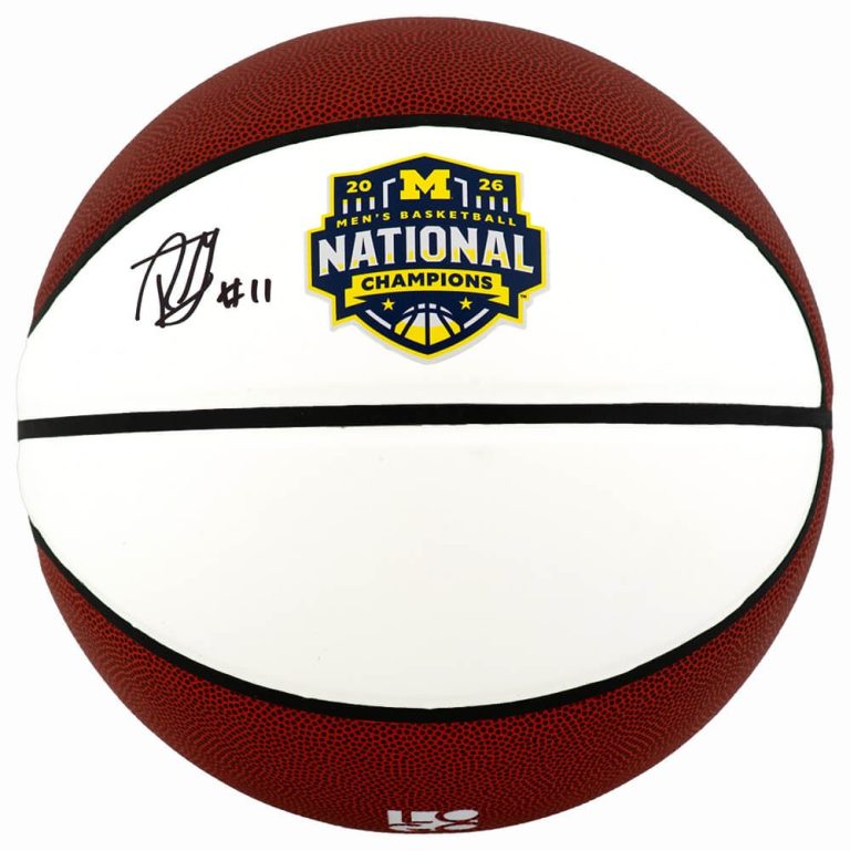 Roddy Gayle Jr. Signed Michigan 2026 National Champs Logo Basketball - (SS COA)