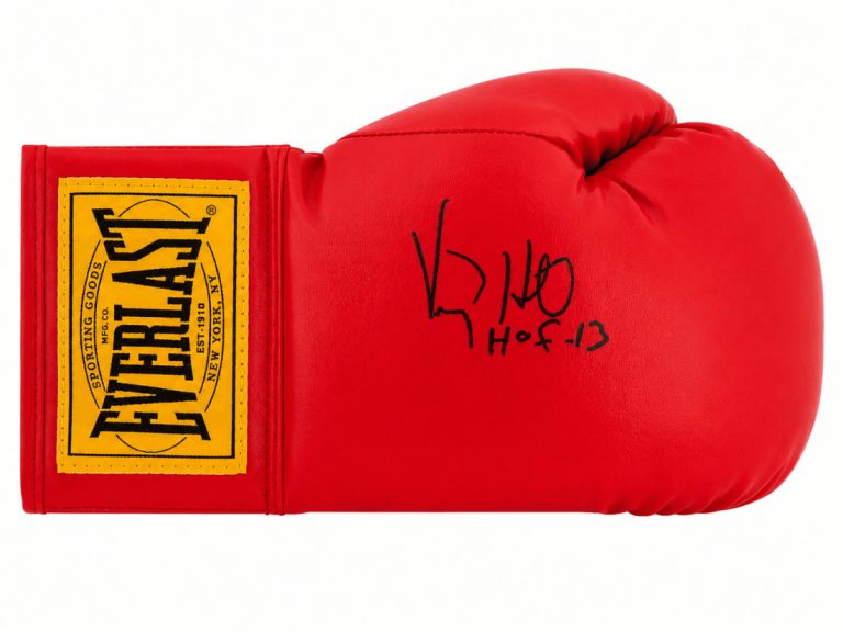 Virgil Hill Signed Everlast Red Full Size Boxing Glove w/HOF'13 - (SCHWARTZ COA)