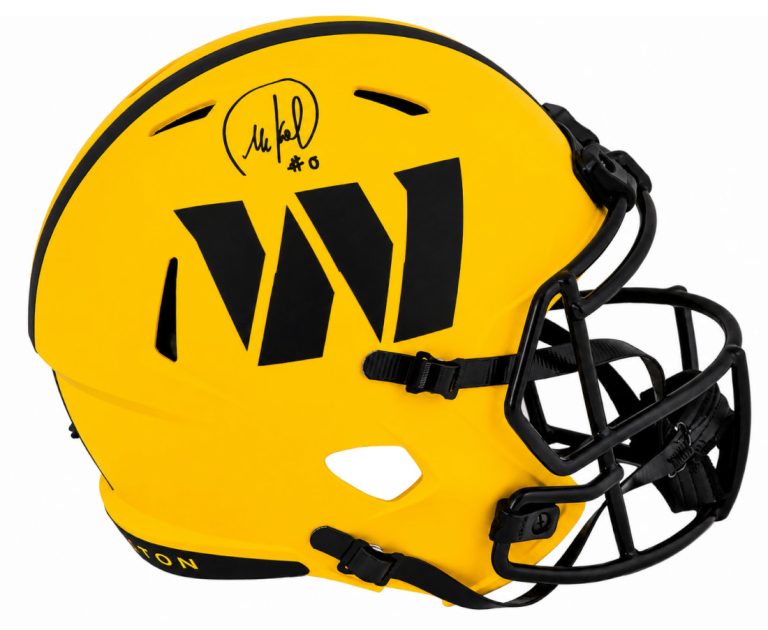 Mike Sainristil Signed Commanders RAVE Riddell F/S Replica Helmet (SCHWARTZ COA)
