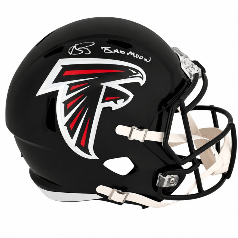 Andre Rison Signed Falcons (2003-19) Riddell F/S Rep Helmet w/Bad Moon -(SS COA)