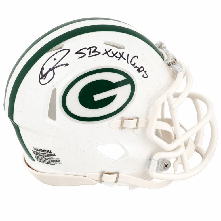 Andre Rison Signed Packers 2024 ALT Riddell Speed Mini Helmet w/Champs -(SS COA)