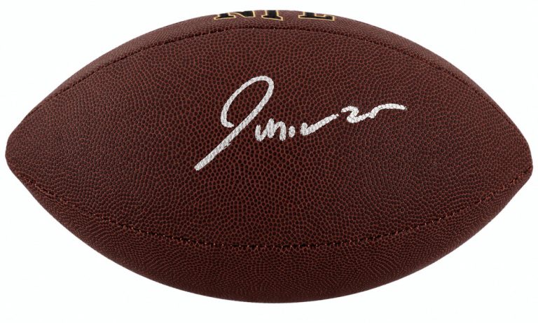 Junior Colson Signed Wilson Super Grip Full Size NFL Football  - (SCHWARTZ COA)