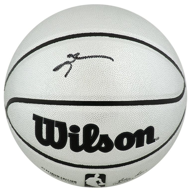 Allen Iverson Signed Wilson Platinum Full Size NBA Basketball - (SCHWARTZ COA)