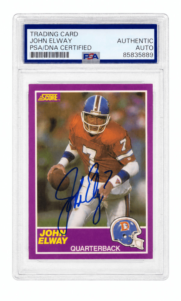John Elway Signed Broncos 1989 Score Supplemental Football Card #339S (PSA/DNA)