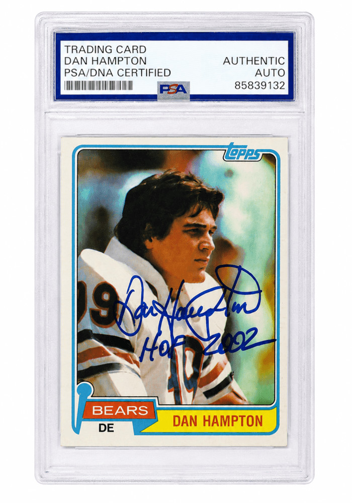 Dan Hampton Signed Bears 1981 Topps Rookie Football Card #316 w/HOF - (PSA/DNA)