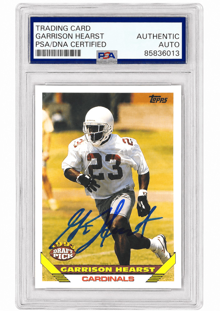 Garrison Hearst Signed Cardinals 1993 Topps Rookie Football Card #101 -(PSA/DNA)