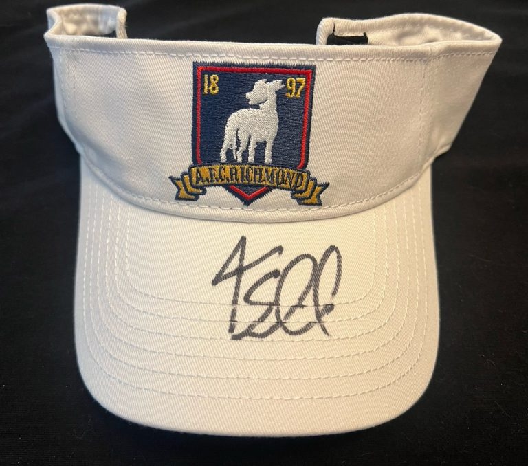 JASON SUDEIKIS SIGNED VISOR HAT AFC RICHMOND AUTO TED LASSO TV SHOW JSA COA