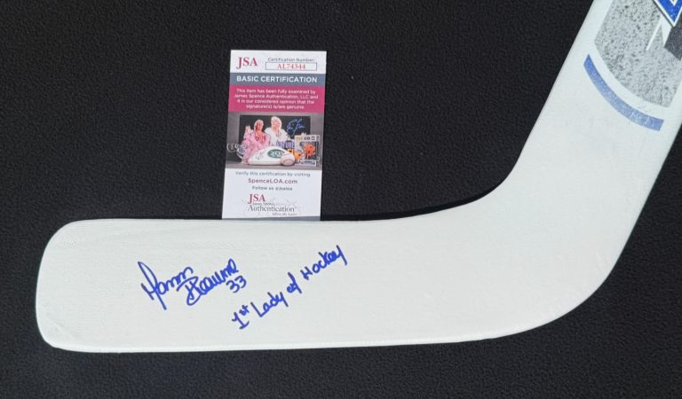 Manon Rheaume Signed Tampa Bay Lightning Issued Logo Goalie Stick PWHL JSA COA