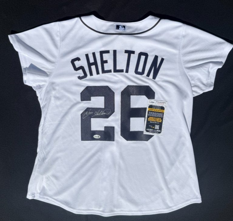 Chris Shelton Signed Detroit Tigers Nike Jersey Size XXL JSA COA