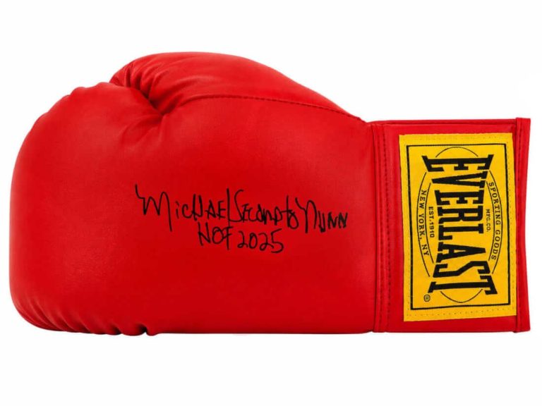 Michael 'Second To' Nunn Signed Everlast Red F/S Boxing Glove w/HOF - (SS COA)