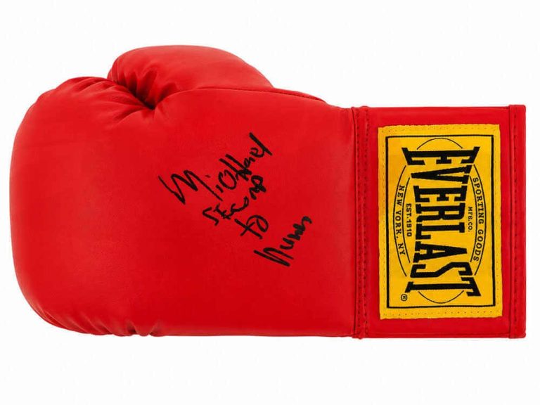 Michael Nunn Signed Everlast Red Full Size Boxing Glove w/Second To - (SS COA)