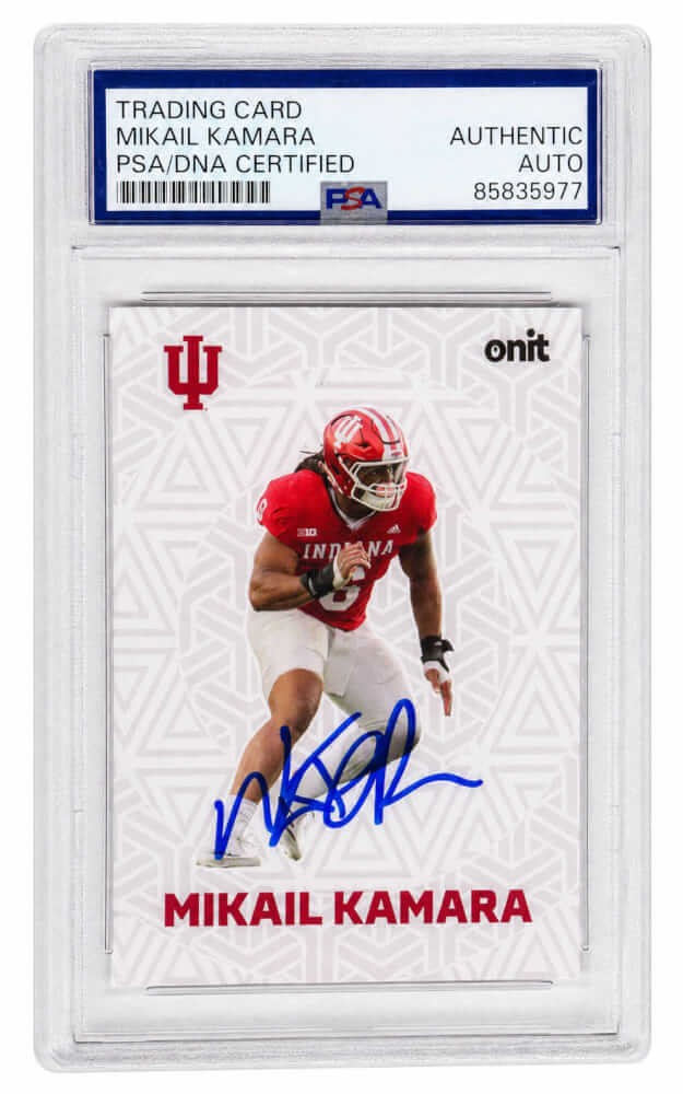 Mikail Kamara Signed Indiana Hoosiers 2025 Onit Football Card #F-12 - (PSA/DNA)
