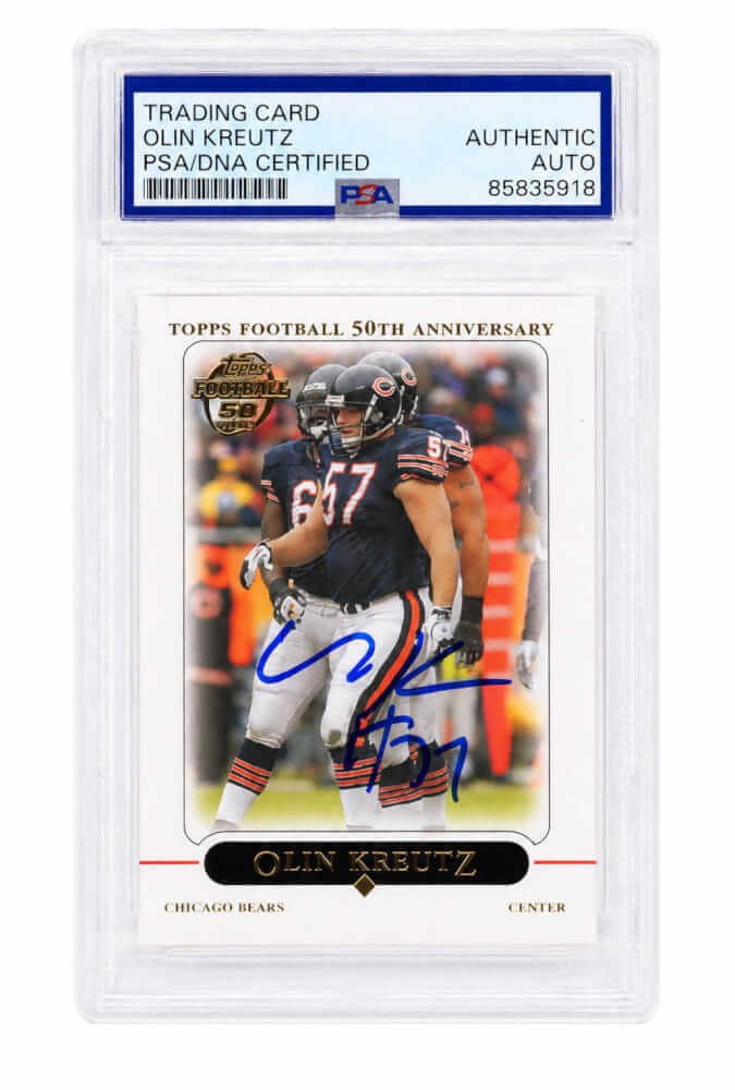Olin Kreutz Signed Chicago Bears 2005 Topps Football Trading Card #126 (PSA/DNA)