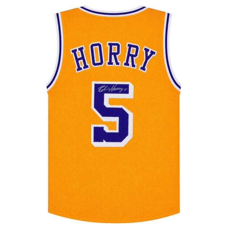 Robert Horry Signed Gold Custom Basketball Jersey - (SCHWARTZ SPORTS COA)