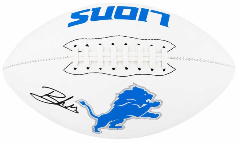 Blake Miller Signed Detroit Lions Franklin White Logo Football - (SCHWARTZ COA)