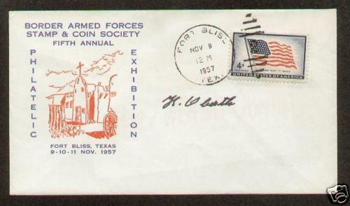 Hermann Oberth signed auto Postal Cover Rocket Pioneer
