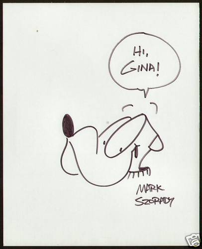 Mark Szorady signed autograph Original Artwork / Sketch