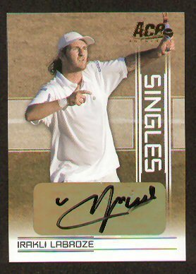 Irakli Labroze signed 2007 ACE Authentic Tennis Card