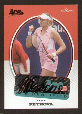 Nadia Petrova signed auto 2007 ACE Authentic Stars