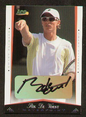 Rik De Voest signed auto 2008 ACE Matchpoint Card