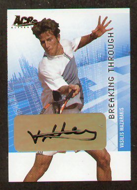 Vasilis Mazarakis signed auto 2007 ACE Breaking Through