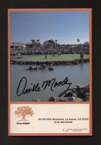 Orville Moodysigned autograph auto PGA West Scorecard