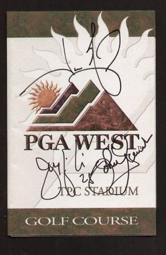 Jason, Jeremy & John Giambi signed PGA West Scorecard