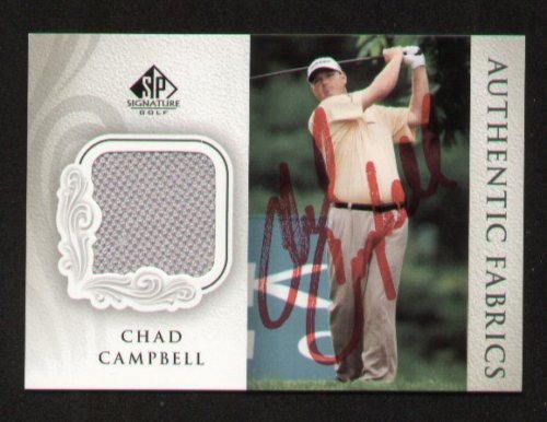 Chad Campbell signed autograph Upper Deck Fabric card