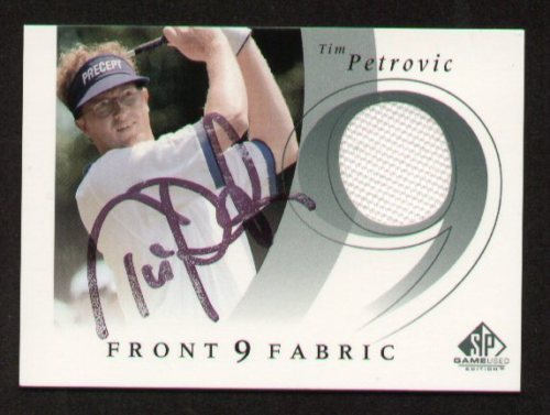 Tim Petrovic signed autograph Upper Deck Fabric card