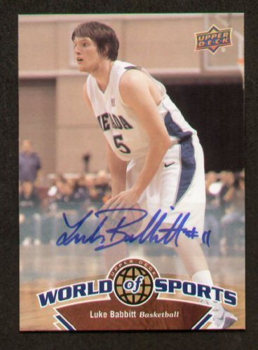 Luke Babbitt signed auto Upper Deck World of Sports