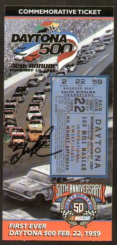 Sterling Marlin signed  DAYTONA Commemorative Ticket