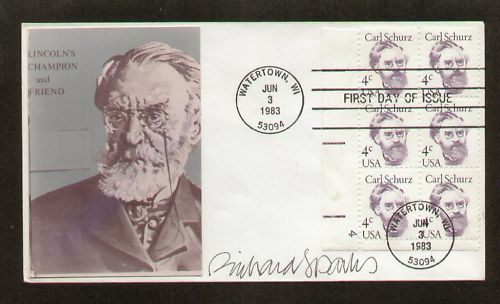 Richard Sparks signed auto FDC Stamp Designer / Artist