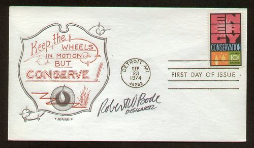 Robert W. Bode signed auto FDC Stamp Designer / Artist