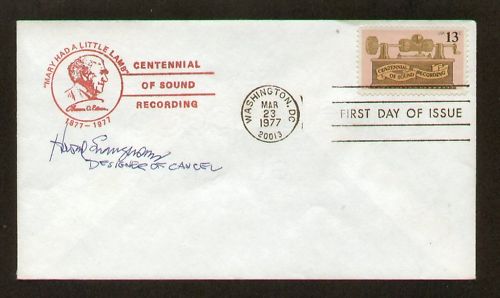 Howard Shaughnessy signed auto FDC Stamp Designer