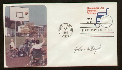 John Boyd signed auto FDC Stamp Designer / Artist