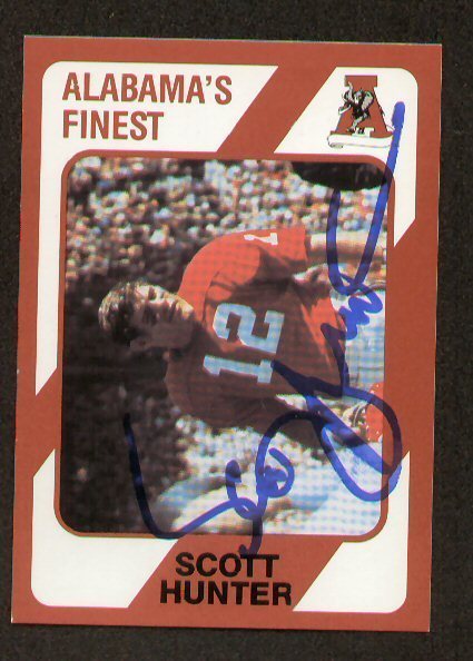 Scott Hunter signed Alabama's Finest Collegiate Card