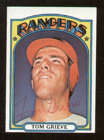 Tom Grieve #609 signed autograph auto 1972 Topps Baseball Trading Card