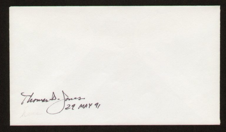 Thomas David Jones signed autograph auto Cover / Envelope NASA Astronaut