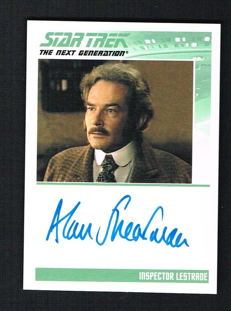 Alan Shearman as Inspector Lestrade signed auto 2010 Star Trek Next Generation