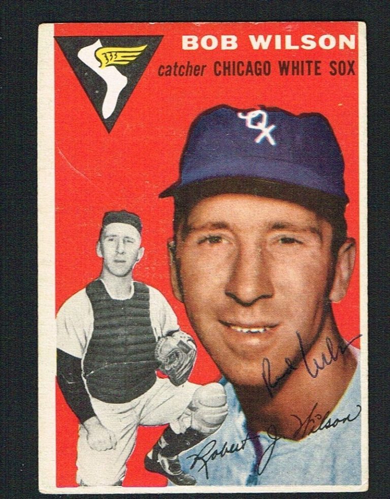 Bob Wilson #58 signed autograph auto 1954 Topps Baseball Trading Card