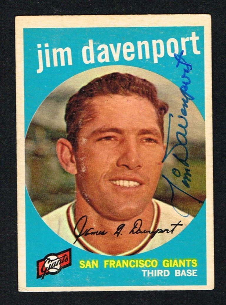 Jim Davenport #198 signed autograph auto 1959 Topps Baseball Trading Card