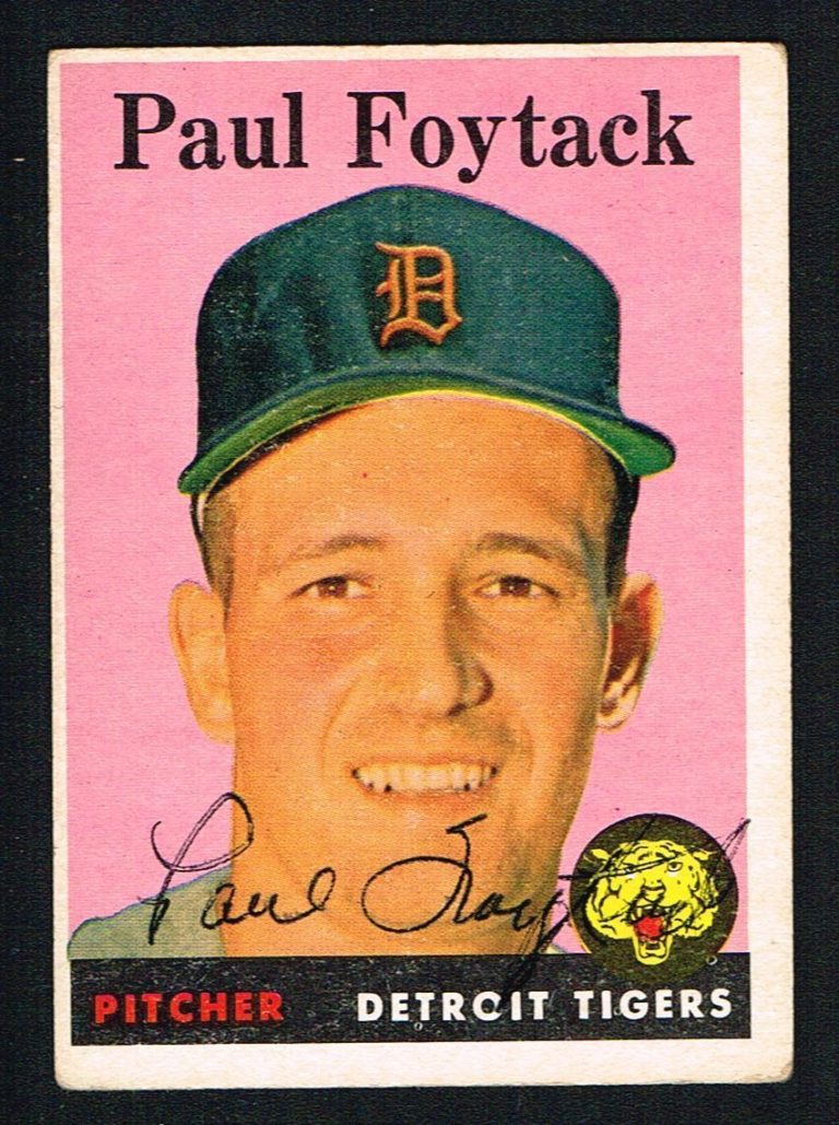 Paul Foytack #282 signed autograph auto 1958 Topps Baseball Trading Card