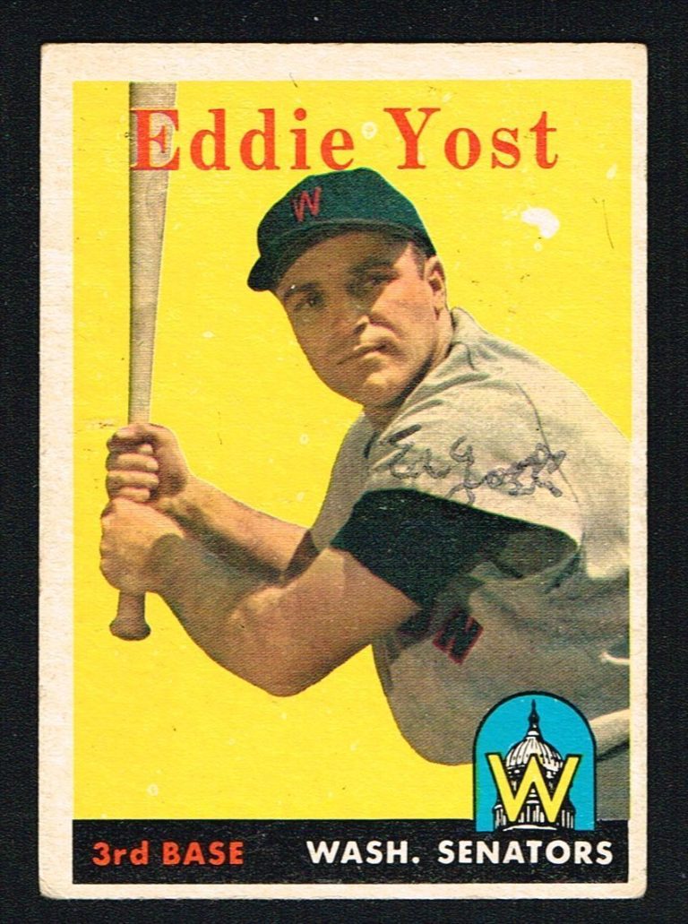 Eddie Yost #173 signed autograph auto 1958 Topps Baseball Trading Card