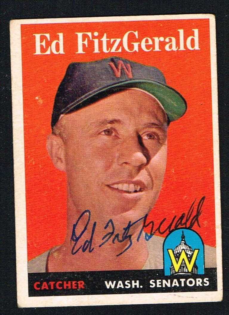 Ed FitzGerald #236 signed autograph auto 1958 Topps Baseball Trading Card