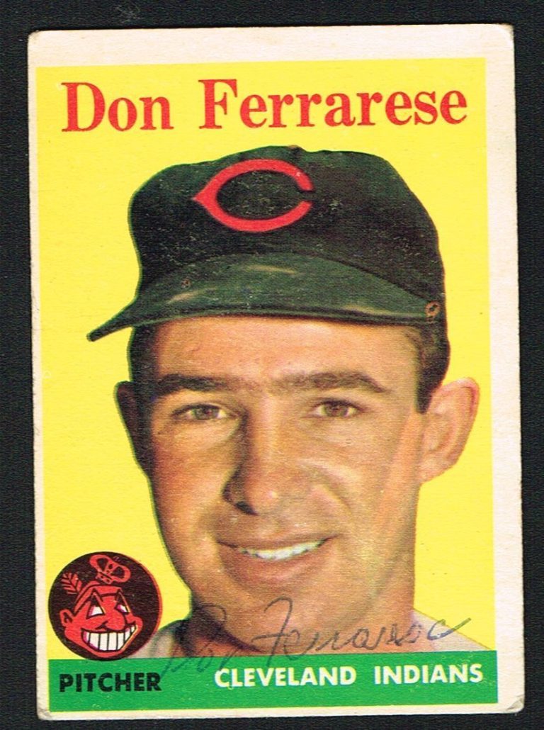 Don Ferrarese #469 signed autograph auto 1958 Topps Baseball Trading Card