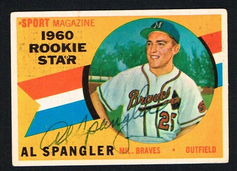 Al Spangler #143 signed autograph auto 1960 Topps Baseball Trading Card