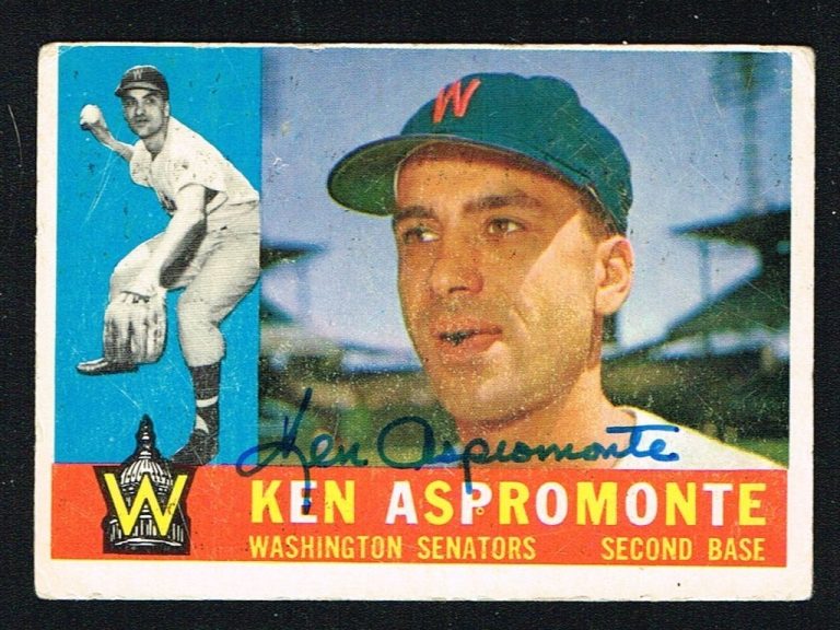Ken Aspromonte #114 signed autograph auto 1960 Topps Baseball Trading Card