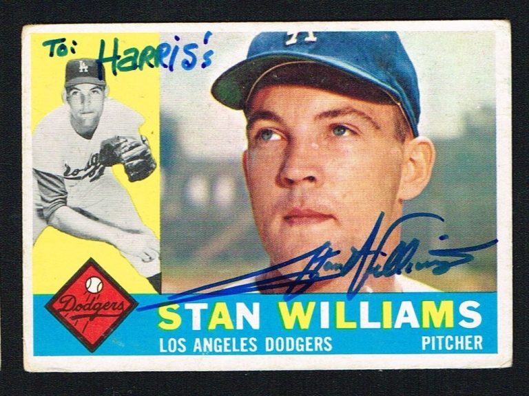 Stan Williams #278 signed autograph auto 1960 Topps Baseball Trading Card