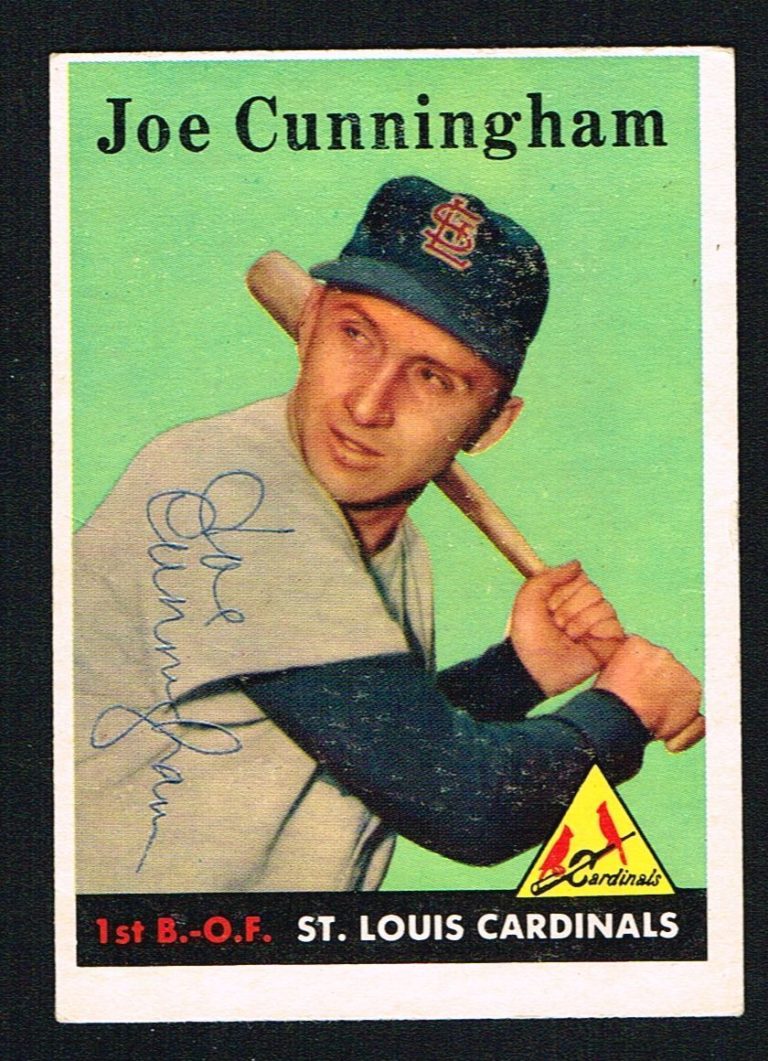 Joe Cunningham #168 signed autograph auto 1958 Topps Baseball Trading Card