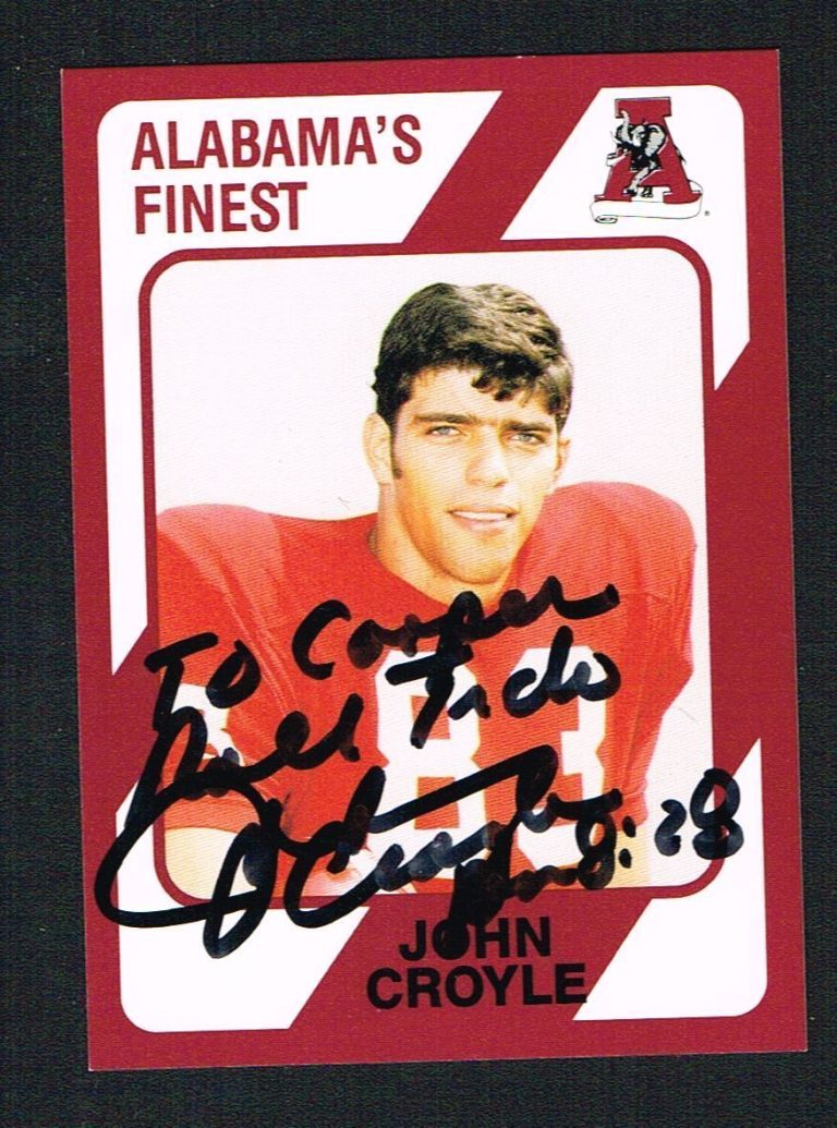 John Croyle 1989 Alabama's Finest Collegiate Collection signed autograph auto